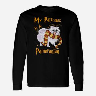 My Patronus Is A Pomeranian Long Sleeve T-Shirt - Monsterry