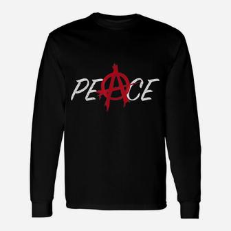 Peace Anarchy Symbol Unisex Long Sleeve | Crazezy CA