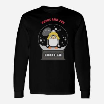 Peace And Joy Merry Xmas Long Sleeve T-Shirt - Monsterry UK