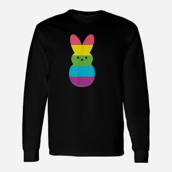 Peeps Rainbow Striped Bunny Peep Unisex Long Sleeve | Crazezy CA