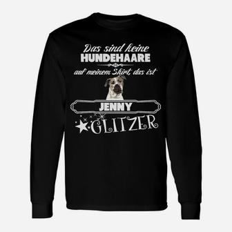 Personalisiertes Hundeliebhaber Langarmshirts 'Glitzerstaub' mit Namen - Seseable