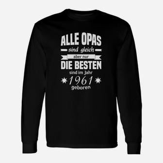 Personalisiertes Langarmshirts Beste Opas 1961, Geburtstags-Langarmshirts für Großväter - Seseable