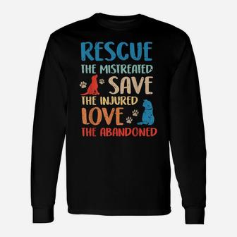 Ph Vintage Animal Rescue Dog Cat Lovers Costume Pet Owners Unisex Long Sleeve | Crazezy CA
