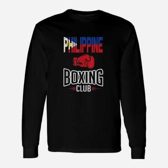 Philippine Flag Boxing Club Filipino Pinoy Unisex Long Sleeve | Crazezy