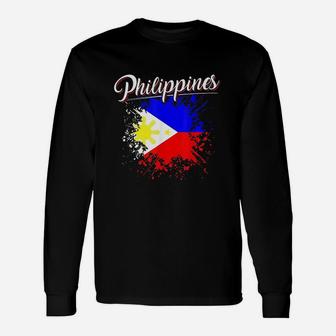 Philippines Flag Filipino Pride Unisex Long Sleeve | Crazezy