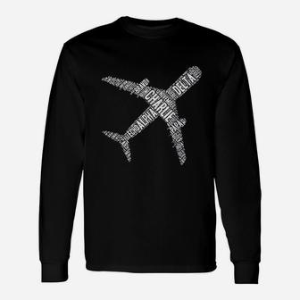 Phonetic Alphabet Airplane Aviation Pilot Unisex Long Sleeve | Crazezy AU