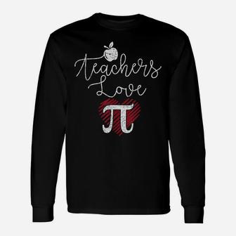 Pi Day Shirt Teachers Love Pi Math Gift Womens Mens Grunge Unisex Long Sleeve | Crazezy CA
