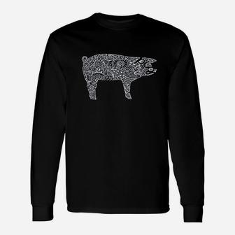 Pig Livestock Show Mandala Unisex Long Sleeve | Crazezy