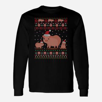 Pig Ugly Christmas Sweatshirt Happy Holiday Farm Animal Xmas Unisex Long Sleeve | Crazezy
