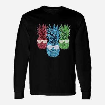 Pineapple Pineapples Summer Sunglass Long Sleeve T-Shirt - Thegiftio UK