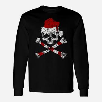 Pirate Christmas Jolly Roger Santa Hat Unisex Long Sleeve | Crazezy DE