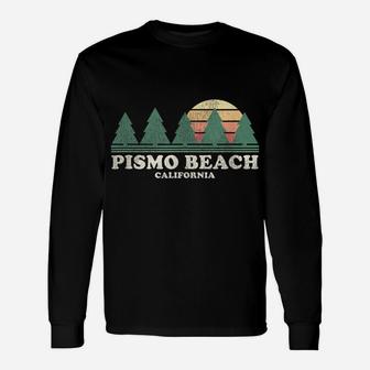 Pismo Beach Ca Vintage Throwback Tee Retro 70S Design Unisex Long Sleeve | Crazezy DE
