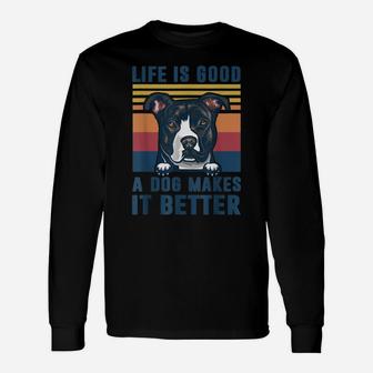 Pit Bull Cute Dog Gifts Funny Pit Bull Cute Dog Dad Mom Men Unisex Long Sleeve | Crazezy