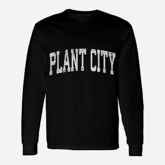 Plant City Florida Fl Vintage Athletic Sports Design Unisex Long Sleeve | Crazezy