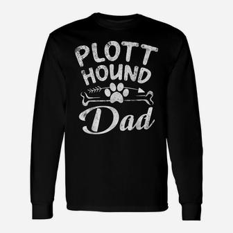 Plott Hound Dad Funny Dog Owner Pet Lover Daddy Cool Father Unisex Long Sleeve | Crazezy