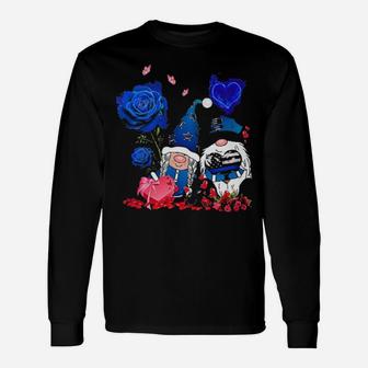 Police Couple Gnome Valentine Long Sleeve T-Shirt - Monsterry DE