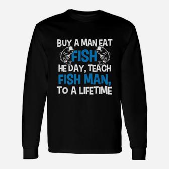 Political Impeach Buy A Man Eat Fish Long Sleeve T-Shirt - Thegiftio UK