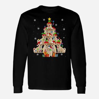 Poochon Christmas Tree Funny Santa Poochon Dog Xmas Gifts Sweatshirt Unisex Long Sleeve | Crazezy DE