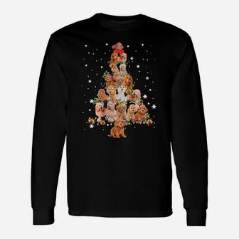 Poodle Lovers Clothing Xmas Tree Long Sleeve T-Shirt - Monsterry