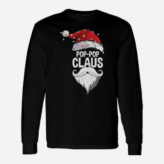 Pop Pop Claus Christmas Family Group Matching Pajama Gift Sweatshirt Unisex Long Sleeve | Crazezy