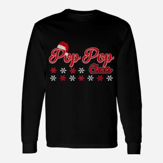 Pop Pop Claus Matching Family Christmas Pajamas Gifts Unisex Long Sleeve | Crazezy