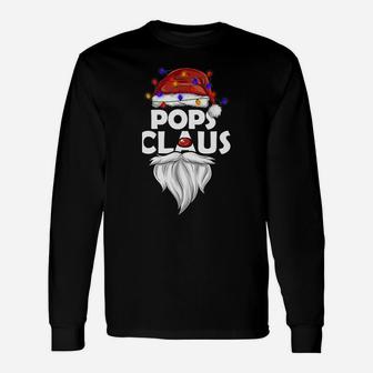 Pops Claus Shirt Christmas Pajama Family Matching Xmas Unisex Long Sleeve | Crazezy CA