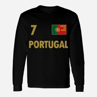 Portugal National Football Team - Jersey Style Nr 7 Soccer Unisex Long Sleeve | Crazezy