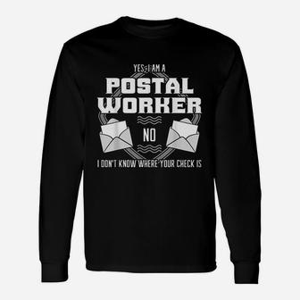 Postal Worker Mail Delivery Long Sleeve T-Shirt - Thegiftio UK
