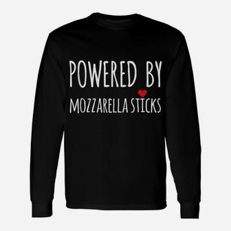 Powered By Mozzarella Sticks Unisex Long Sleeve | Crazezy DE
