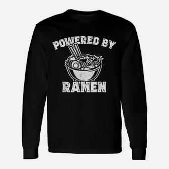 Powered By Ramen Japanese Noodle Lovers Ramen Themed Gift Unisex Long Sleeve | Crazezy