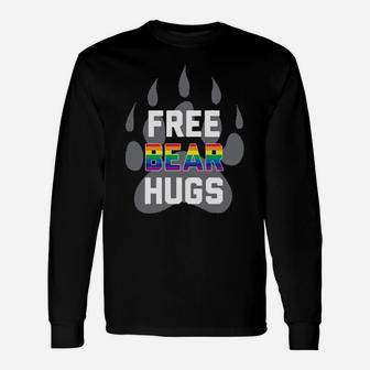 Pride Rainbow Love Free Bear Hugs Lgbt Long Sleeve T-Shirt - Monsterry DE