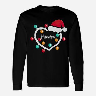 Principal Santa Heart Long Sleeve T-Shirt - Monsterry