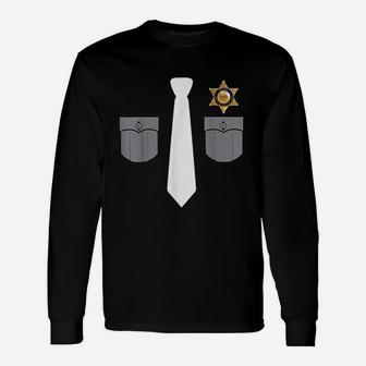 Prison Warden Prison Guard Costume Long Sleeve T-Shirt - Thegiftio UK