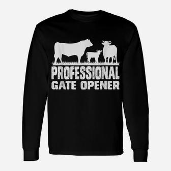 Professional Gate Opener Cow Apparel Unisex Long Sleeve | Crazezy