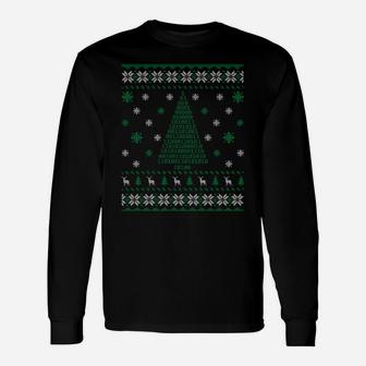 Programmer Coder Christmas Tree Funny Coding Programming Sweatshirt Unisex Long Sleeve | Crazezy