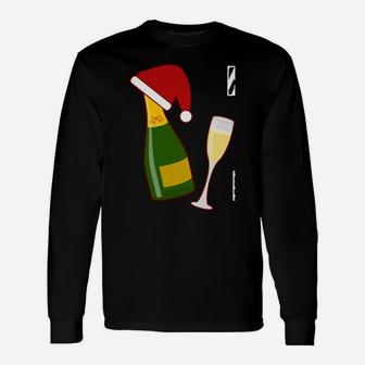 Prosecc-Ho Ho Ho Christmas Party Santa Hat Prosecco Sweatshirt Unisex Long Sleeve | Crazezy UK