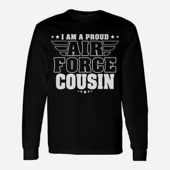 Proud Air Force Cousin Patriotic Pride Military Family Unisex Long Sleeve | Crazezy