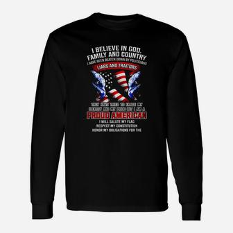 Proud American I Believe In God Long Sleeve T-Shirt - Monsterry AU