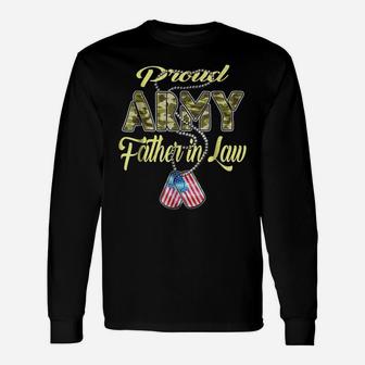 Proud Army Father In Law Shirt - Military Family Shirts Gift Unisex Long Sleeve | Crazezy DE