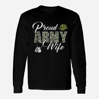 Proud Army Wife Unisex Long Sleeve | Crazezy