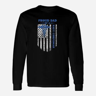 Proud Dad Of A Navy Corpsman Unisex Long Sleeve | Crazezy