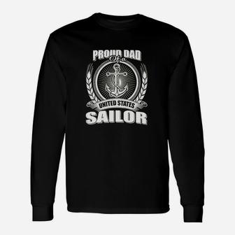 Proud Dad Of A United States Sailor Unisex Long Sleeve | Crazezy CA