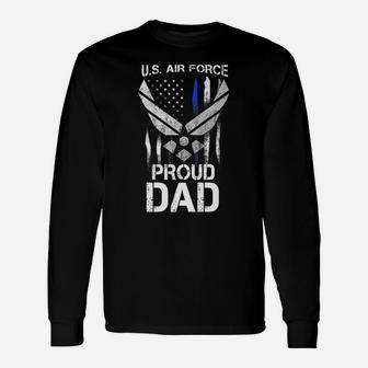 Proud Dad US Air Force Stars Air Force Family Party Gift Unisex Long Sleeve | Crazezy UK