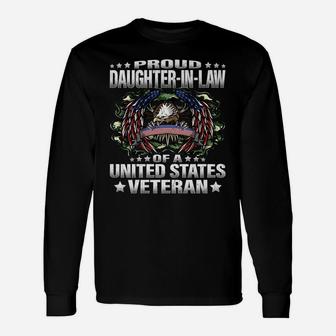 Proud Daughter-In-Law Of A United States Veteran Family Unisex Long Sleeve | Crazezy
