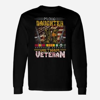 Proud Daughter Of A Vietnam Veteran Shirt | Vietnam War Vet Unisex Long Sleeve | Crazezy