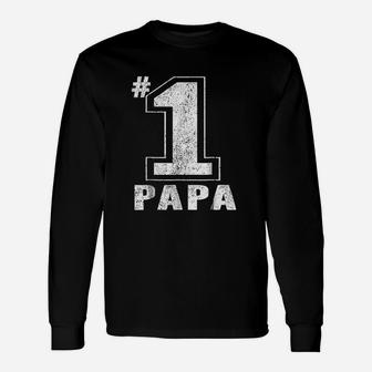 Proud Number One Papa Unisex Long Sleeve | Crazezy