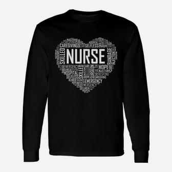 Proud Nurse Heart Lover Unisex Long Sleeve | Crazezy AU