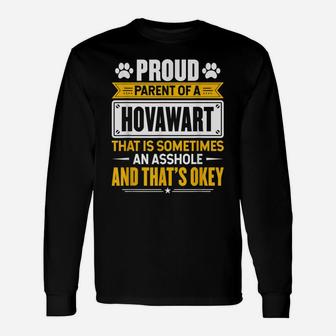 Proud Parent Of A Hovawart Funny Dog Owner Mom & Dad Unisex Long Sleeve | Crazezy UK