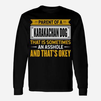 Proud Parent Of A Karakachan Dog Funny Dog Owner Mom & Dad Unisex Long Sleeve | Crazezy DE