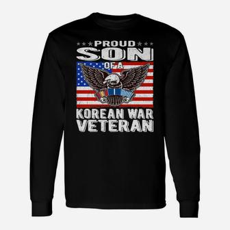 Proud Son Of Korean War Veteran - Military Vet's Child Gift Unisex Long Sleeve | Crazezy DE